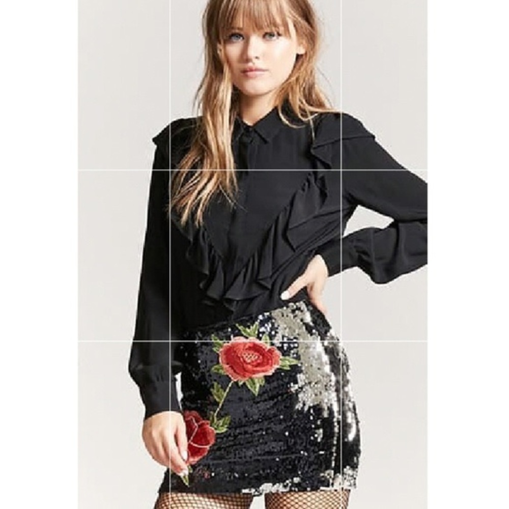 Forever 21 After Dark Sequin Mini Skirt
